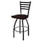 Holland Bar Stool Co 30" Swivel Bar Stool, Pewter Finish, Dark Cherry Oak Seat 41030PWDCOak - alternate 1